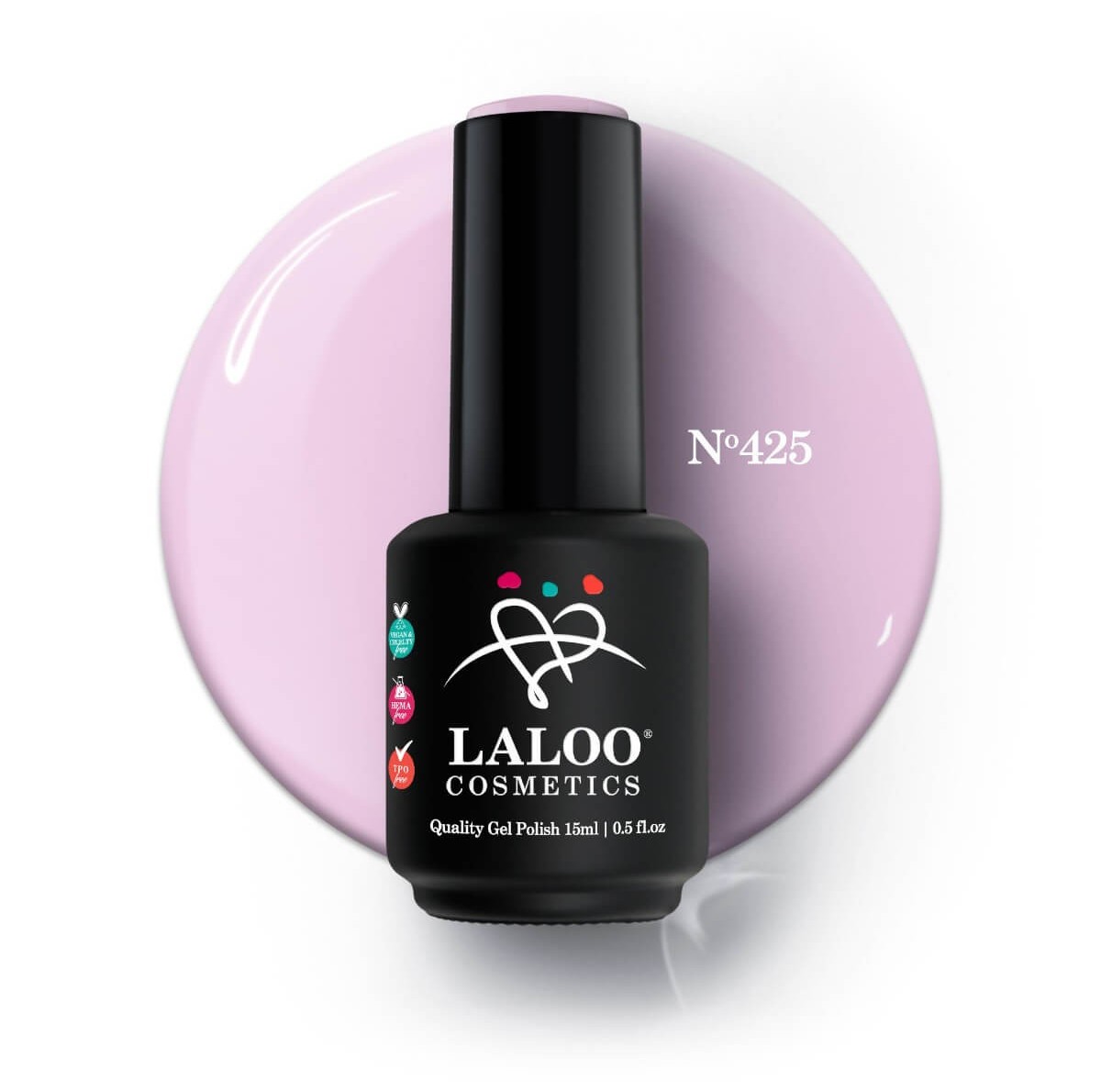 Semi-permanent Nail Polish 425 Pink Laloo 15ml