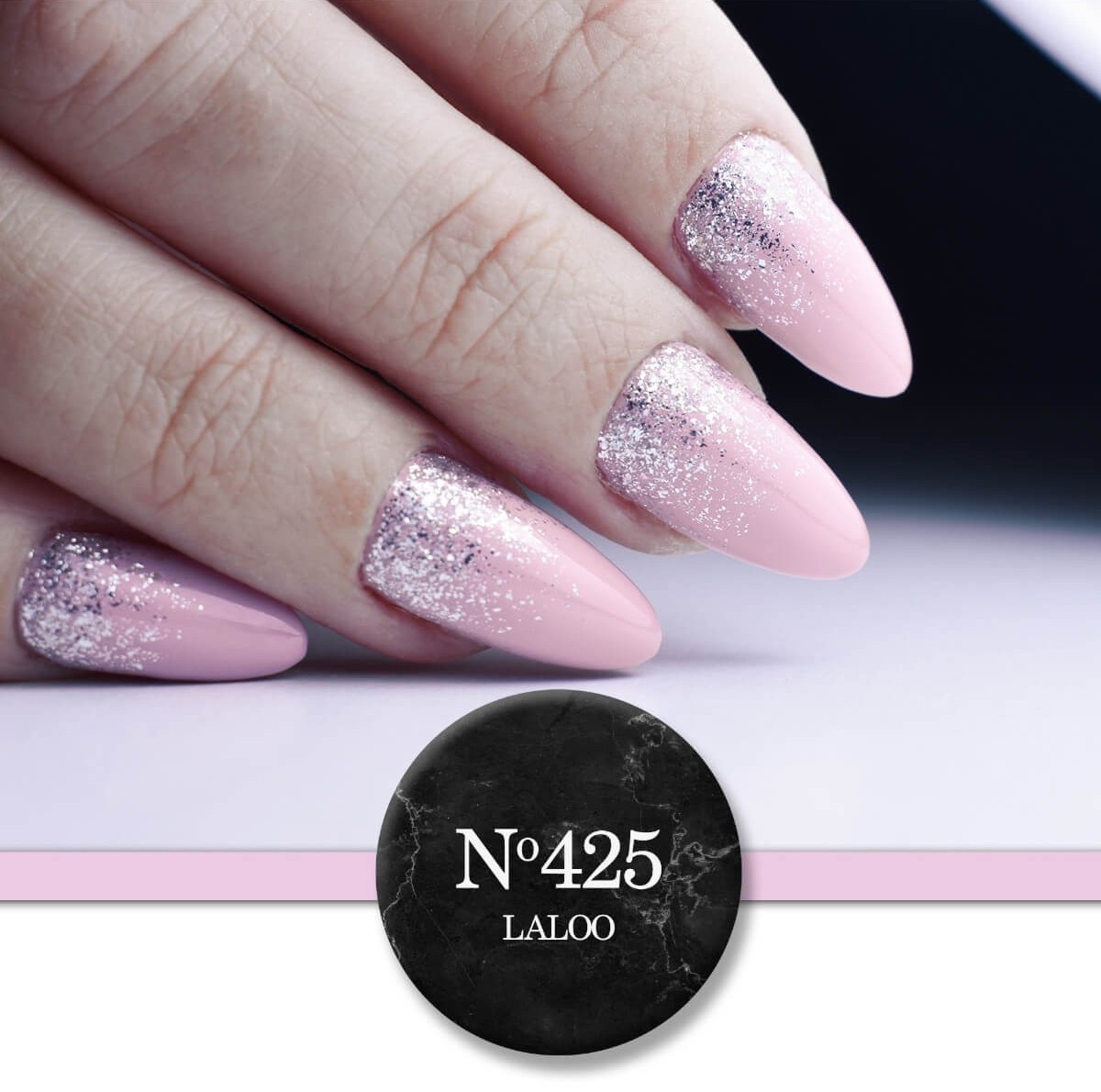 Semi-permanent Nail Polish 425 Pink Laloo 15ml