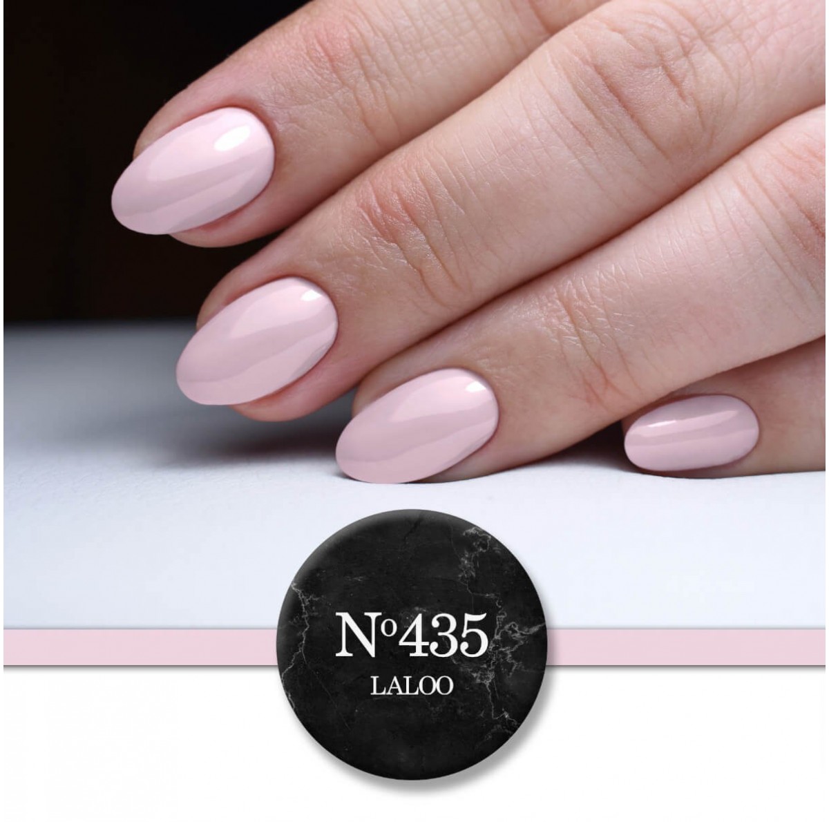 Ημιμόνιμο βερνίκι 435 Ροζ ανοιχτό 15ml Laloo