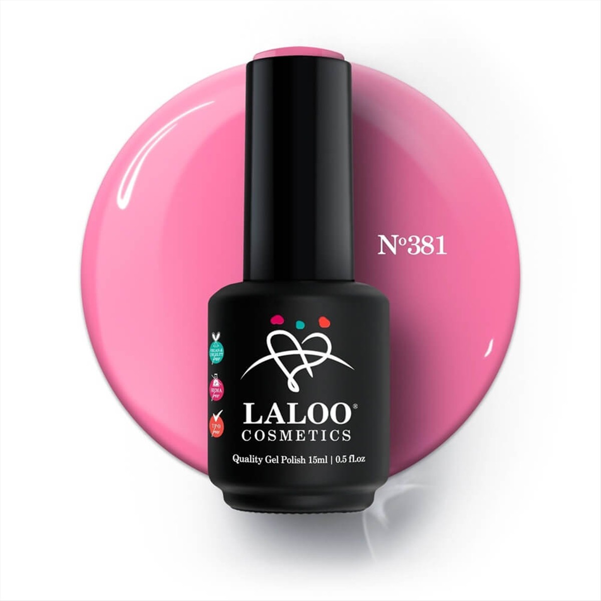 Semi-permanent Nail Polish 381 Intense Pink (Barbie) Laloo 15ml Semi-permanent Nail Polish 381 Intense Pink (Barbie) Laloo 15ml
