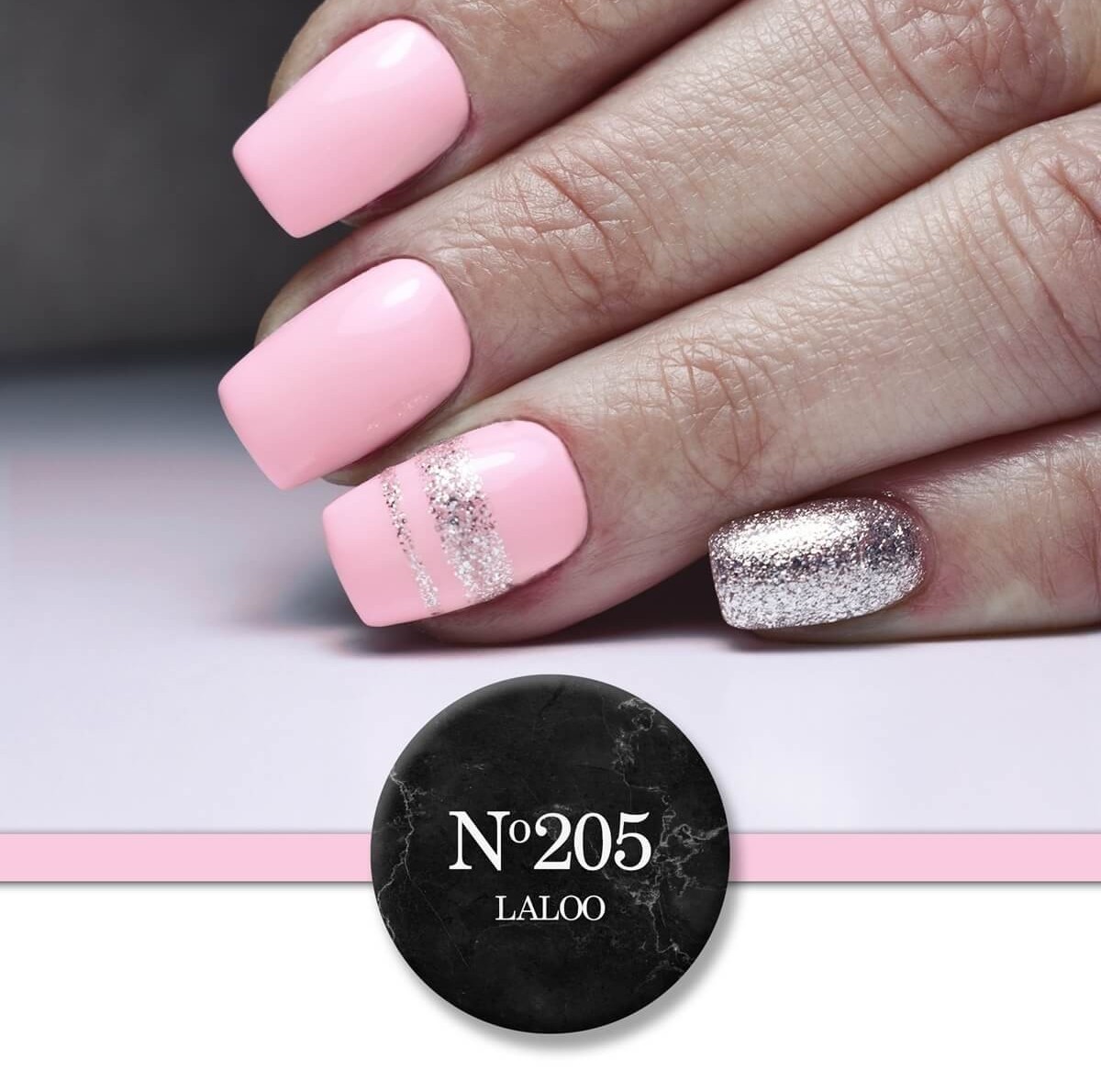 Semi-permanent Nail Polish 205 Very light pink Laloo 15ml