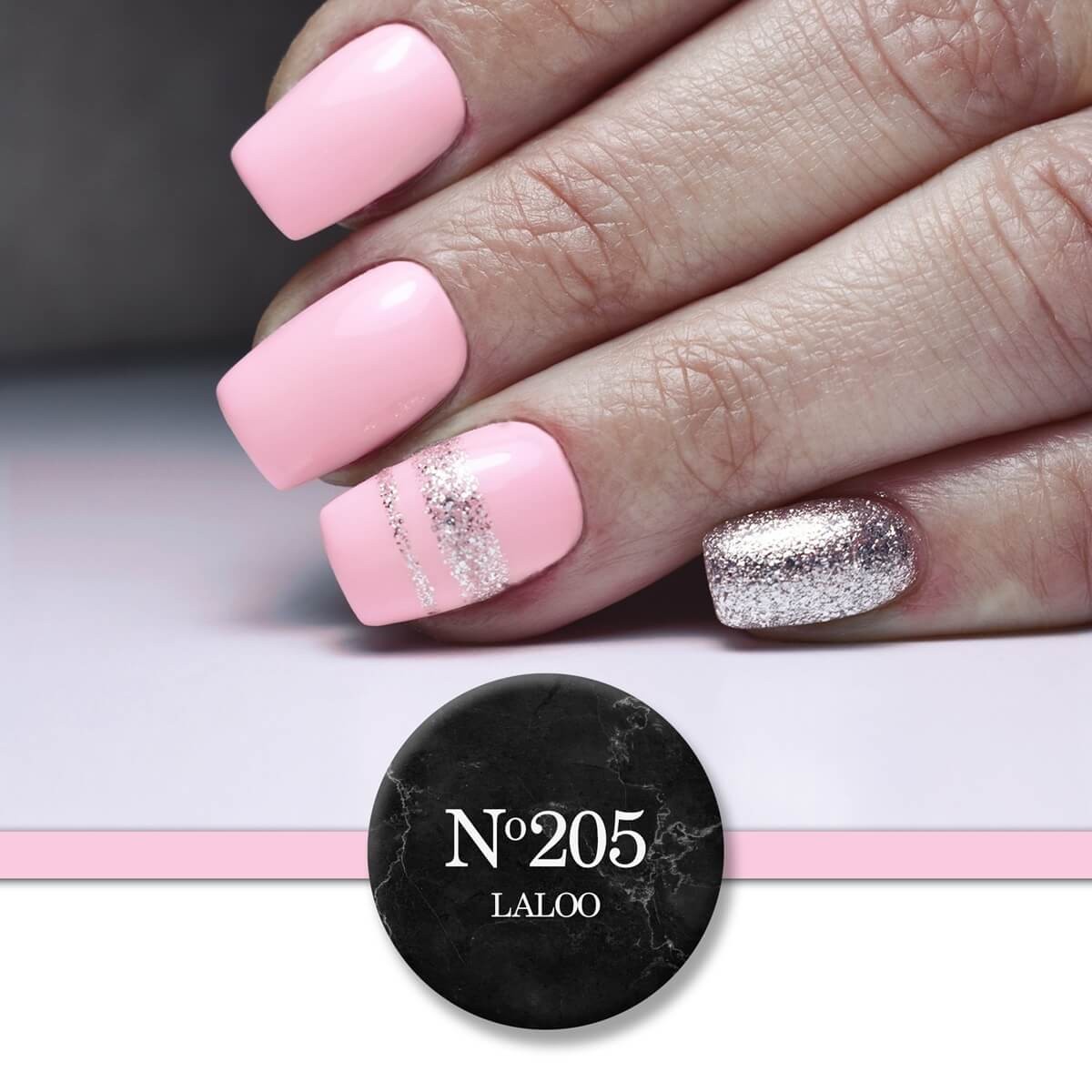 Semi-permanent Nail Polish 205 Very light pink Laloo 15ml Semi-permanent Nail Polish 205 Very light pink Laloo 15ml