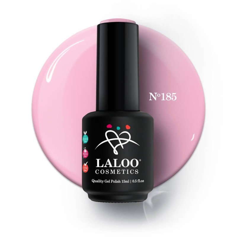 Ημιμόνιμο βερνίκι 185 Baby Ροζ 15ml Laloo