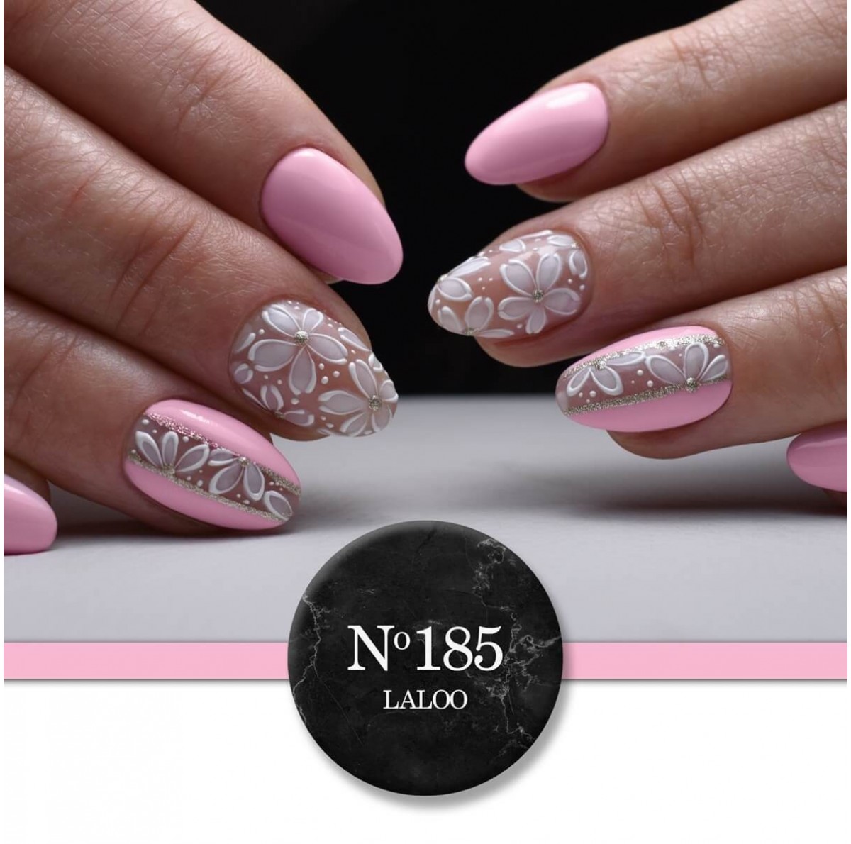 Ημιμόνιμο βερνίκι 185 Baby Ροζ 15ml Laloo