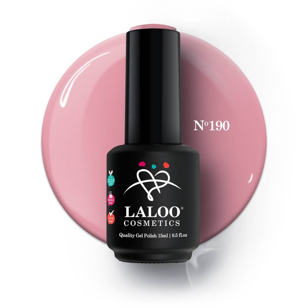 Semi-permanent Nail Polish 190 Pink Laloo 15ml Semi-permanent Nail Polish 190 Pink Laloo 15ml