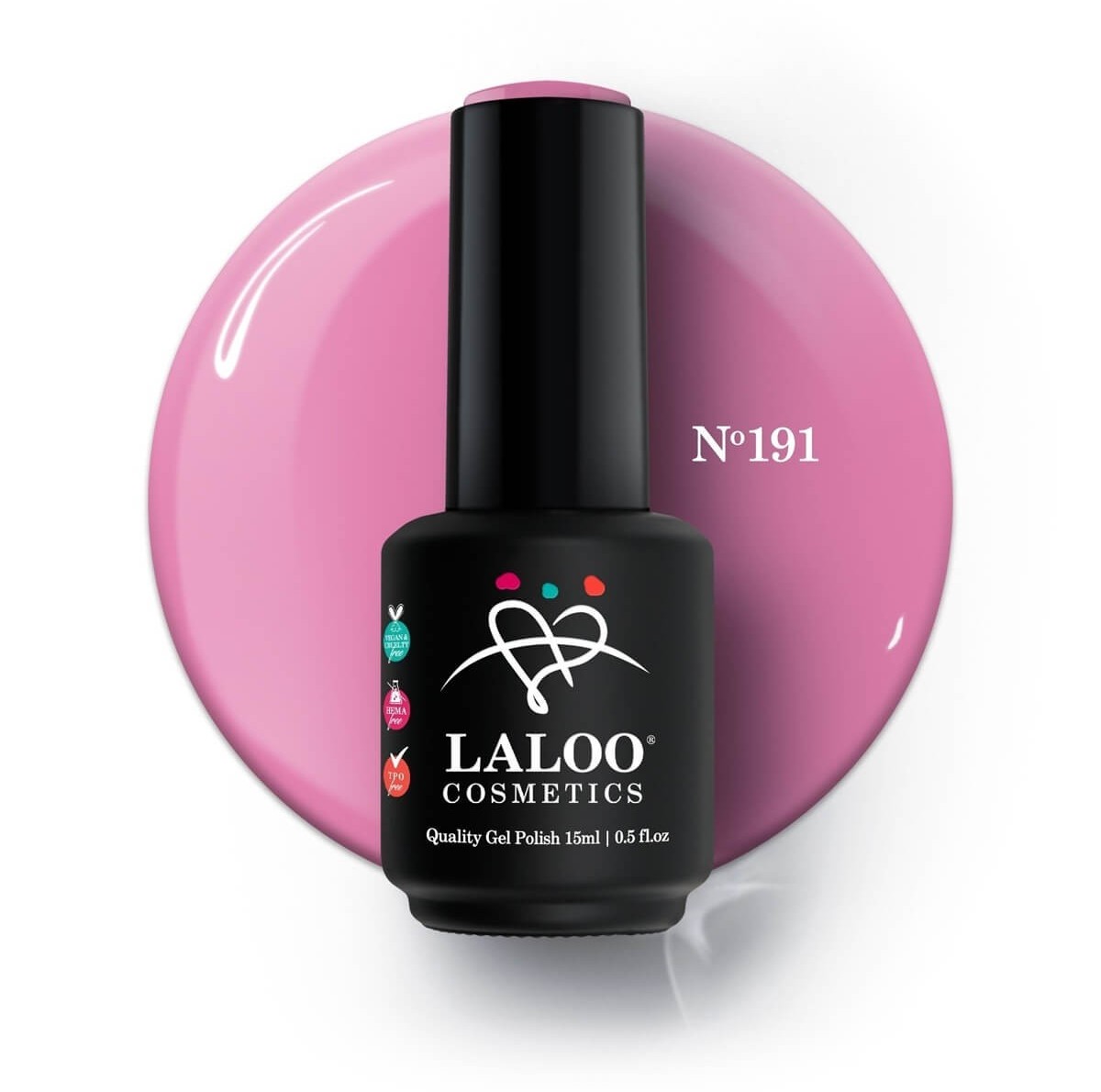 Semi-permanent Nail Polish 191 Pink (intense purple) Laloo 15ml