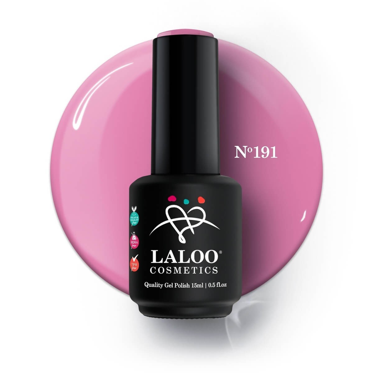Ημιμόνιμο Βερνίκι 191 Ροζ (μωβίζει έντονο) Laloo 15ml Ημιμόνιμο Βερνίκι 191 Ροζ (μωβίζει έντονο) Laloo 15ml