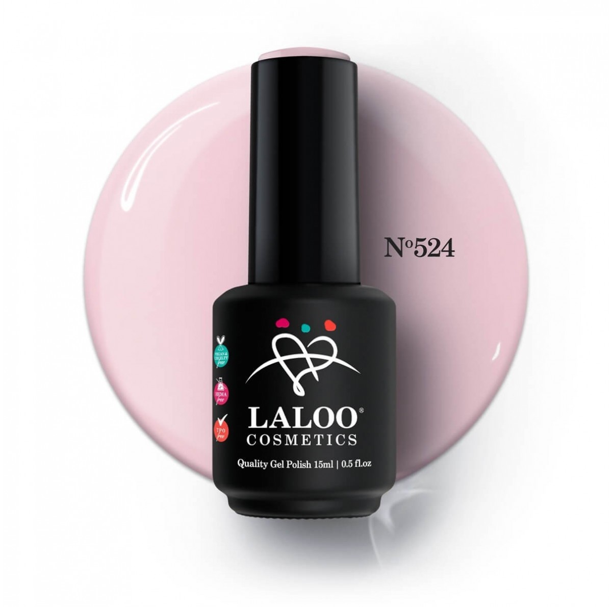Semi-permanent Nail Polish 524 French Lace (pink French Lace base) Laloo 15ml