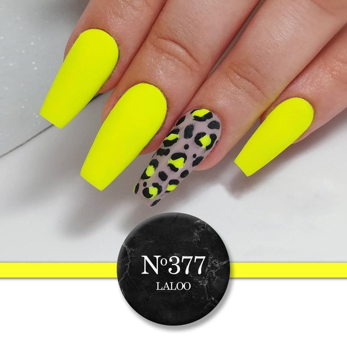 Semi-permanent Nail Polish 377 Yellow Neon Laloo 15ml