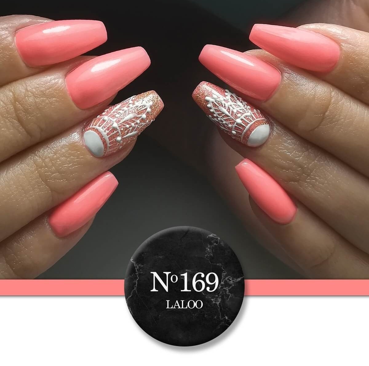 Ημιμόνιμο Βερνίκι 169 Ροζ-Κοραλί έντονο νέον Laloo 15ml
