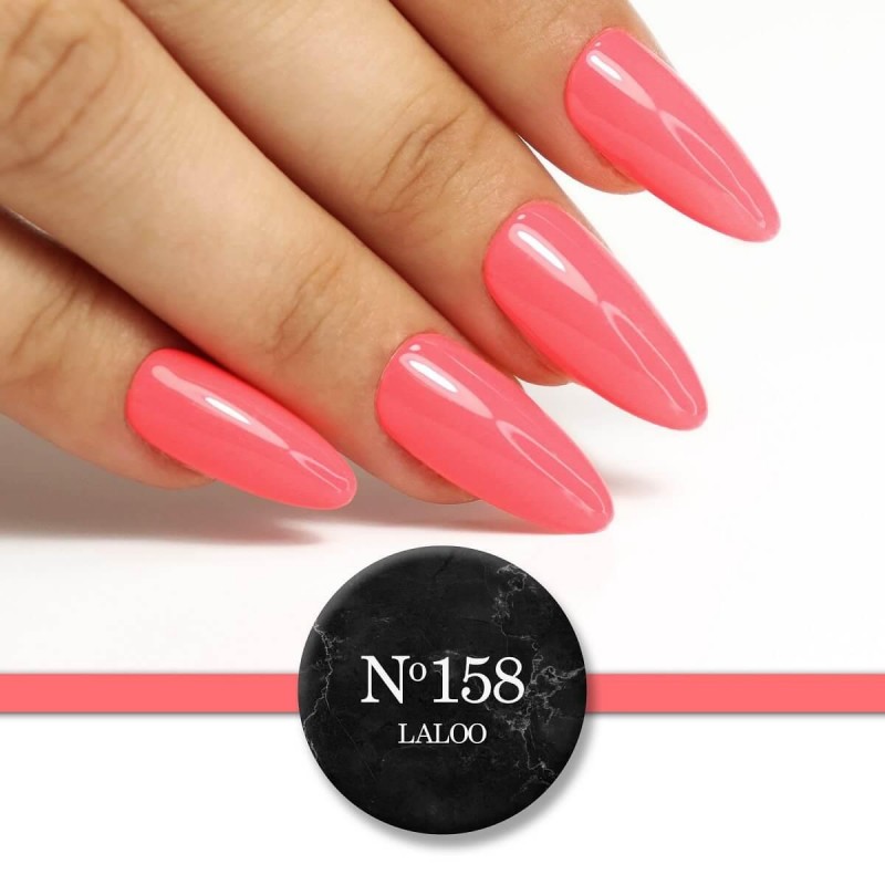 Semi-permanent Nail Polish 158 Coral-Pink intense neon Laloo 15ml