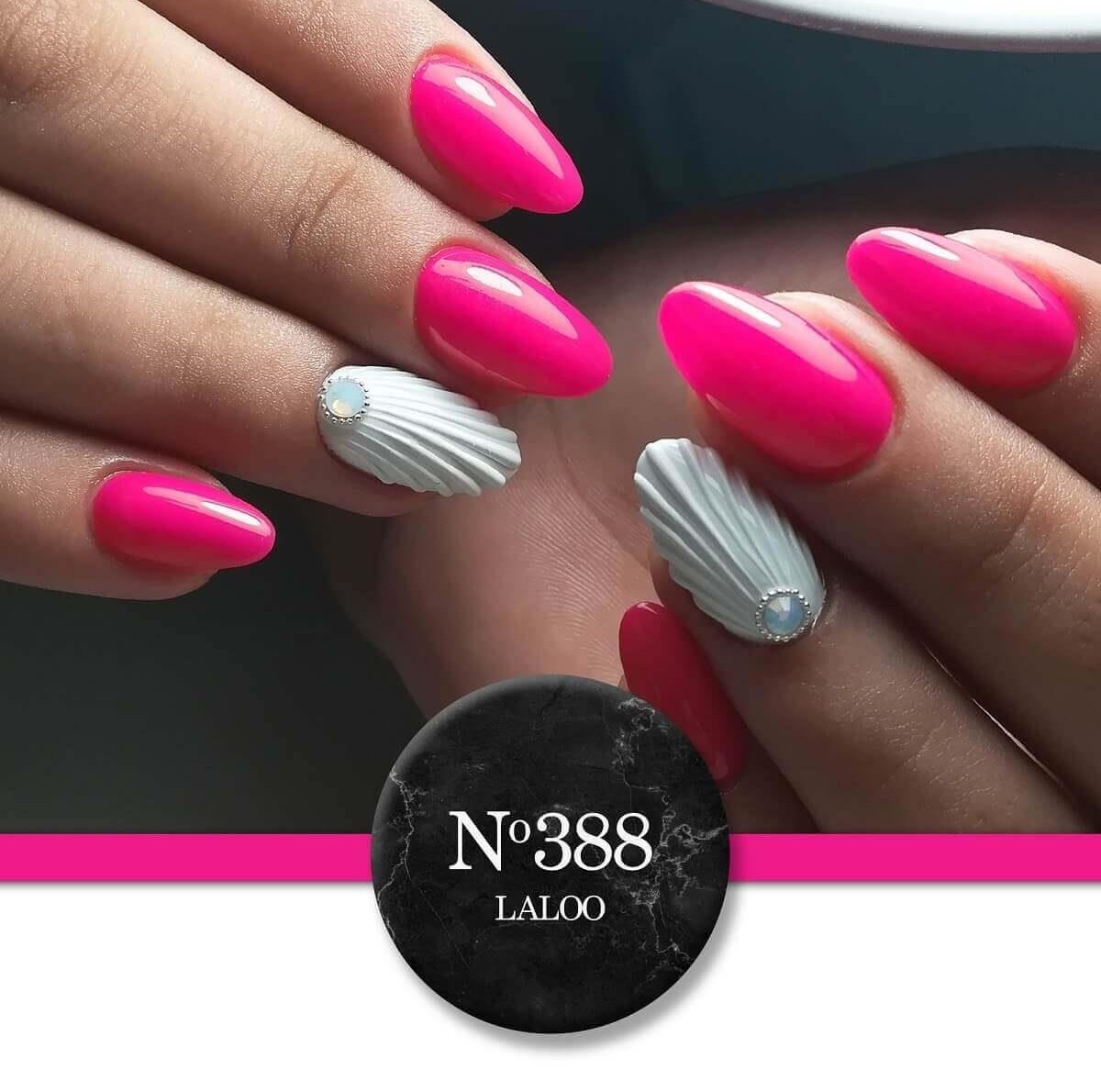 Ημιμόνιμο βερνίκι 388 Φούξια που μωβίζει έντονο 15ml Laloo