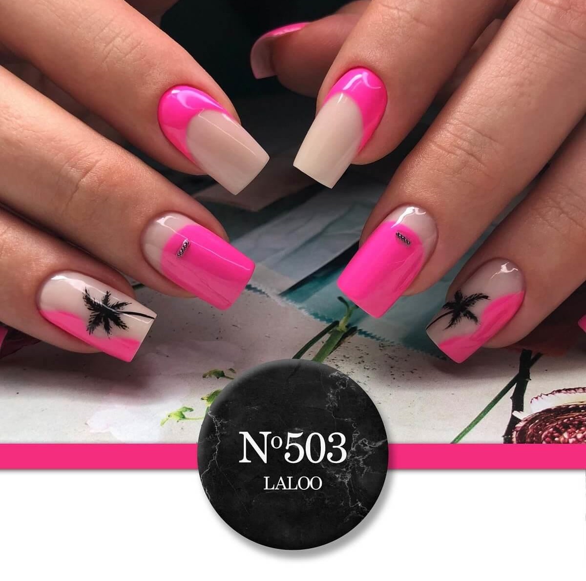 Semi-permanent Nail Polish 503 Fuchsia Neon Laloo 15ml