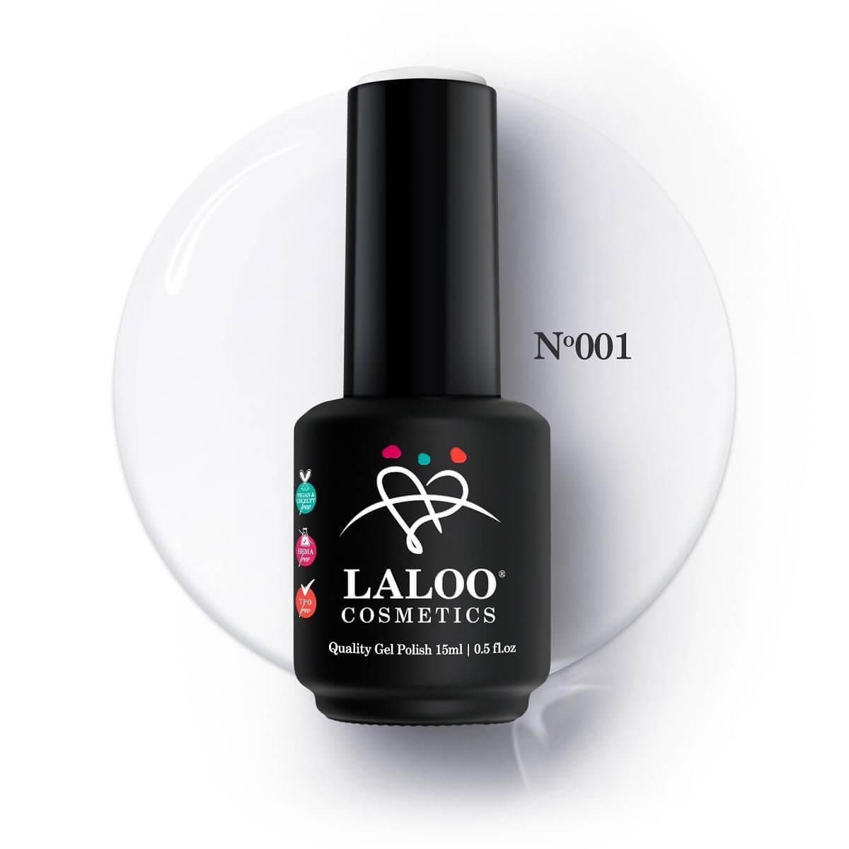 Semi-permanent Nail Polish 001 Extra white Laloo 15ml