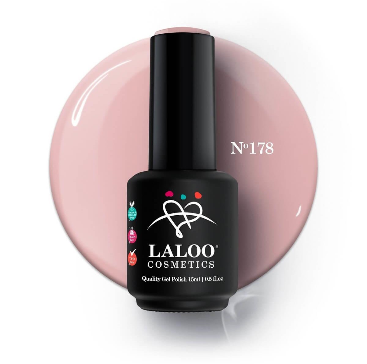 Ημιμόνιμο βερνίκι 178 Nude 15ml Laloo