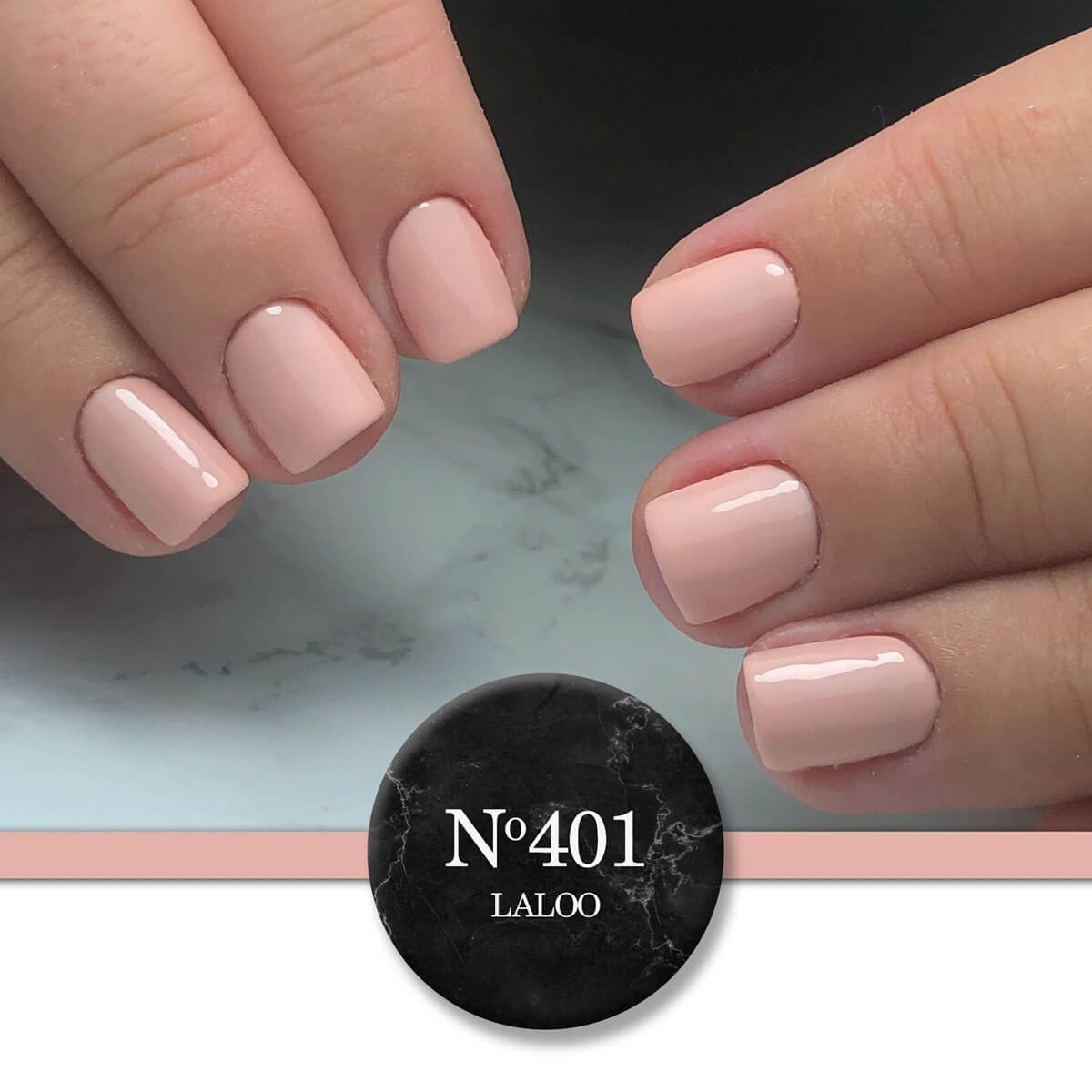 Semi-permanent Nail Polish 401 Salmon-Nude Laloo 15ml