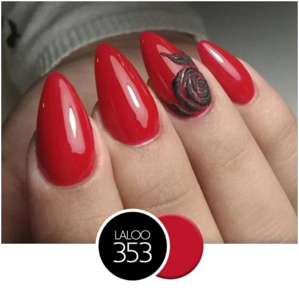 Semi-permanent Nail Polish 353 Intense Summer Red Laloo 15ml