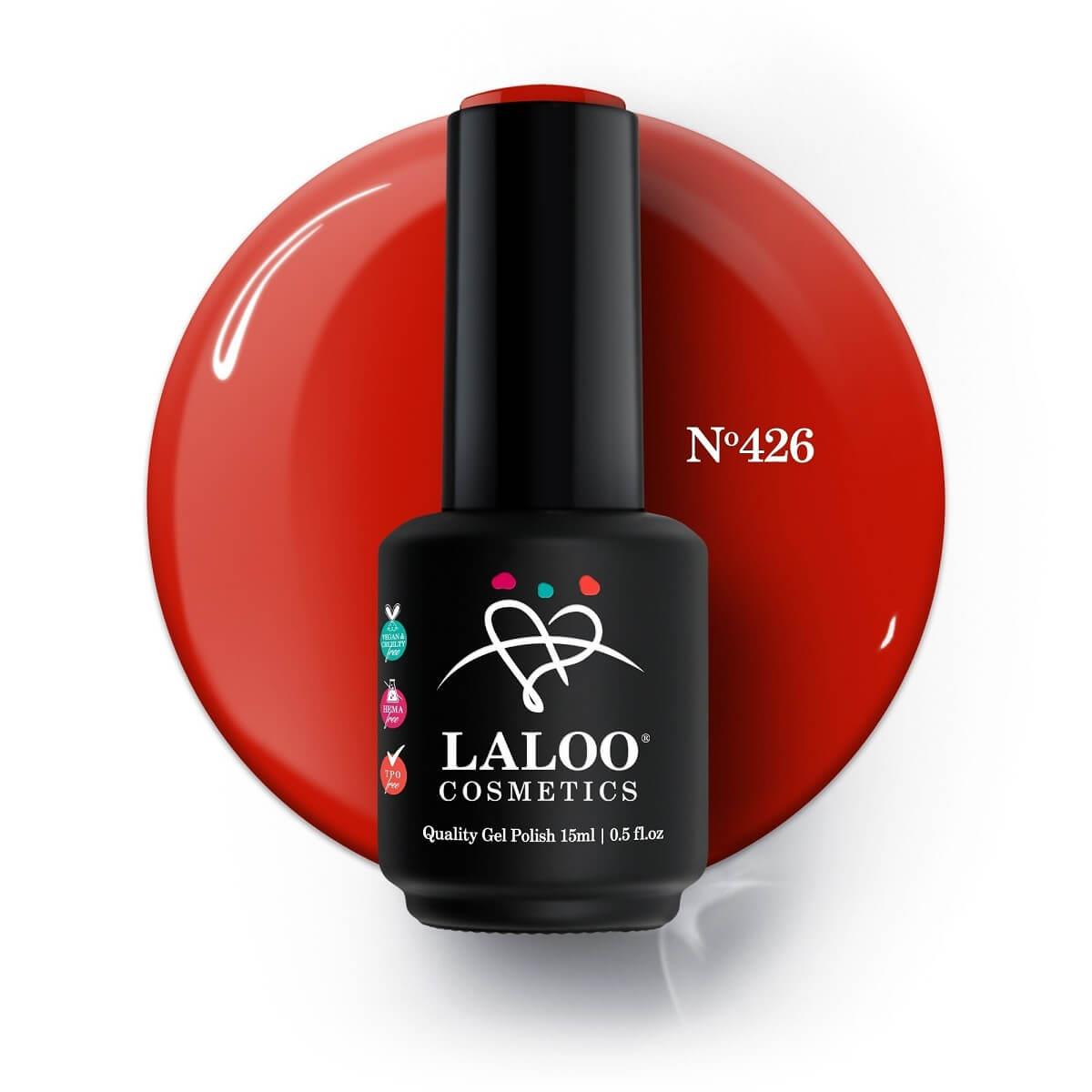 Ημιμόνιμο Βερνίκι 426 Πορτοκαλοκόκκινο Laloo 15ml