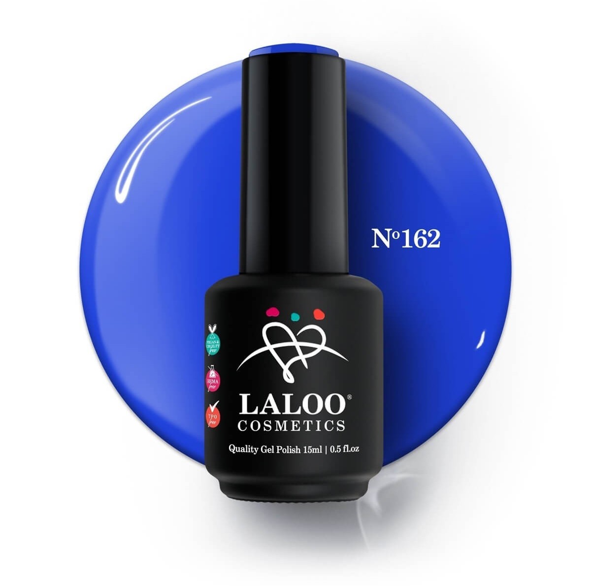 Ημιμόνιμο βερνίκι 162 Μπλε ρουά 15ml Laloo