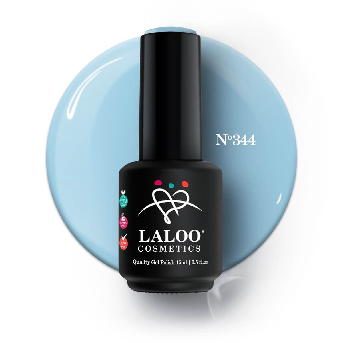 Ημιμόνιμο Βερνίκι 344 Θαλασσί Laloo 15ml