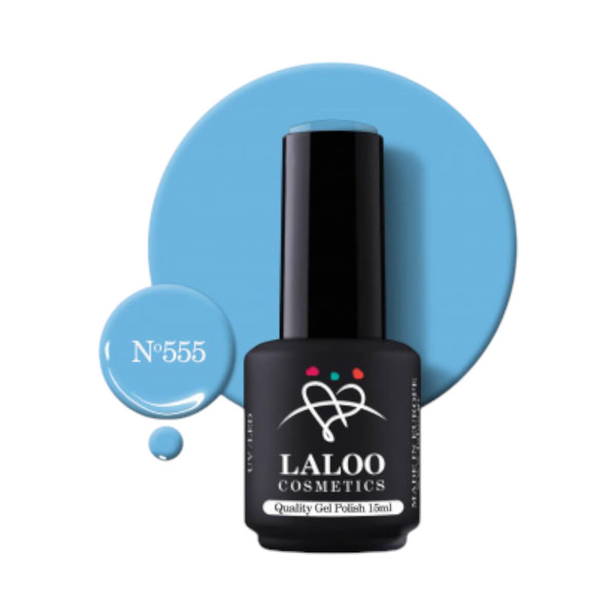 Ημιμόνιμο Βερνίκι 555 Crystal Blue Laloo 15ml