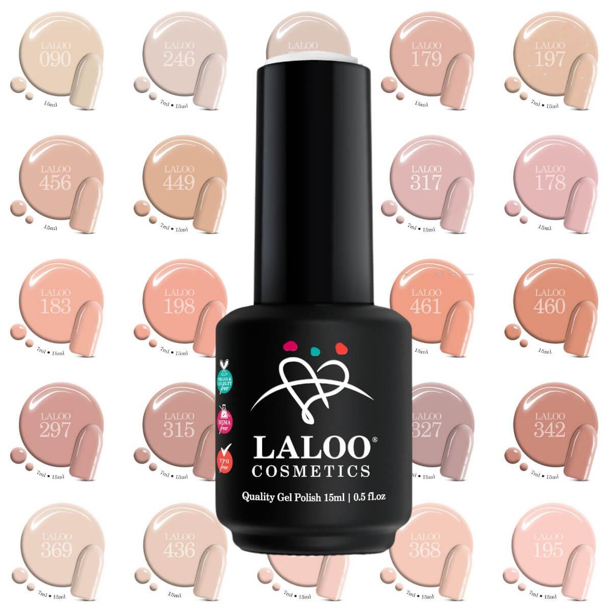 Ημιμόνιμο Βερνίκι Bare Tones Laloo 15ml