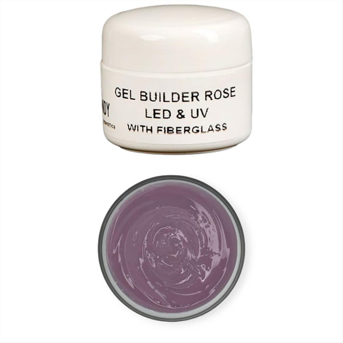 Builder Rose LED & UV Gel  With Fiberglass Trendy 30ml