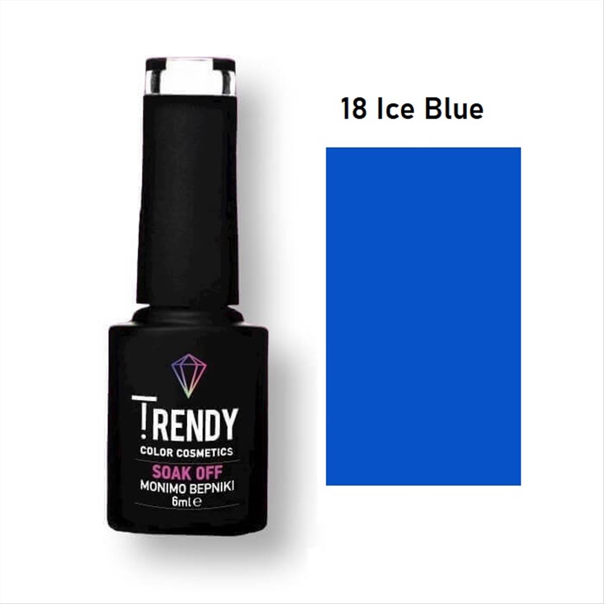 Trendy Soak Off No18 Ice Blue 6ml