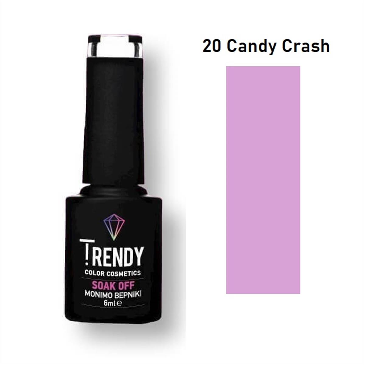 Ημιμόνιμο Βερνίκι Trendy Soak Off No20 Candy Crash 6ml