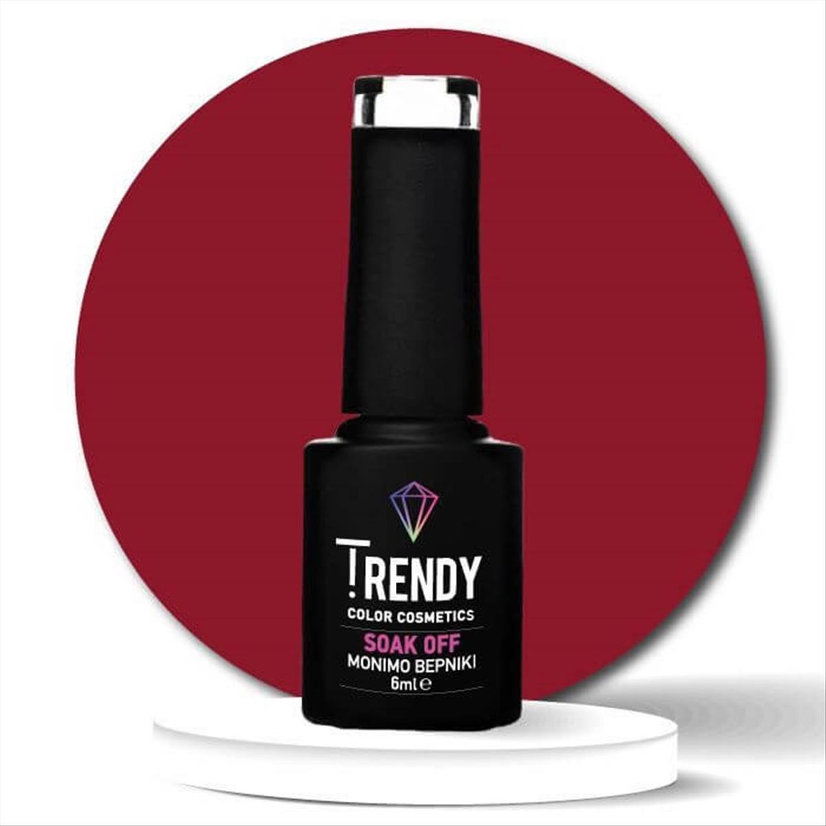 Ημιμόνιμο Βερνίκι Trendy Soak Off No23 Red Rose 6ml