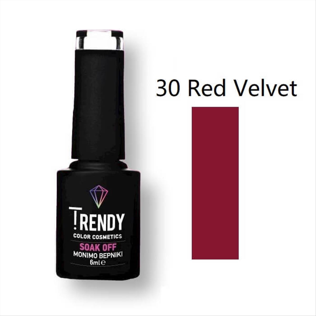 Trendy Soak Off No30 Red Velvet 6ml