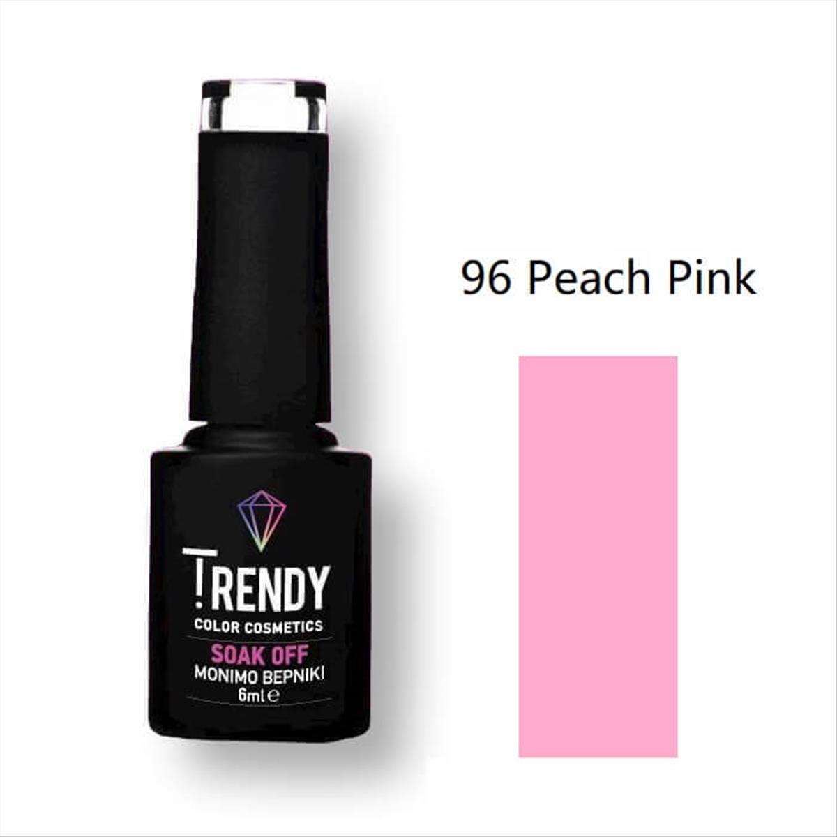 Trendy Soak Off No96 Peach Pink 6ml