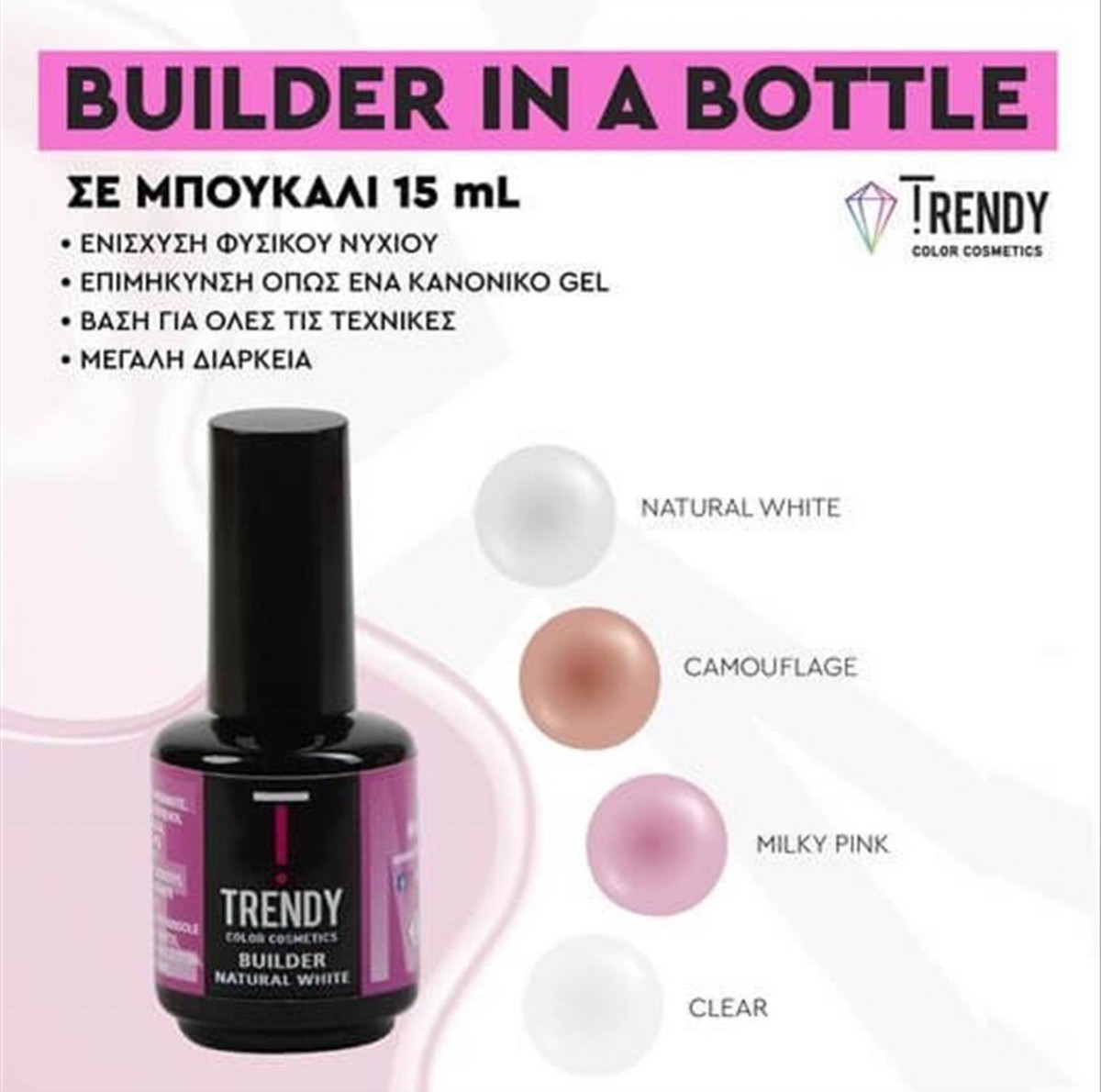 Trendy Builder Milky Pink 15ml