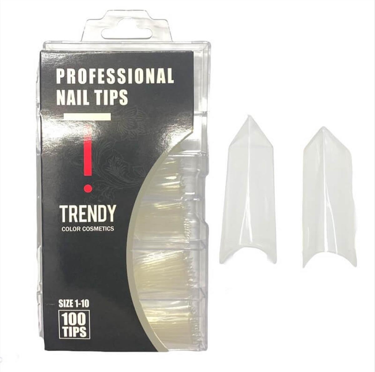 Nail Tips Triangle Clear NTS-46 100pcs