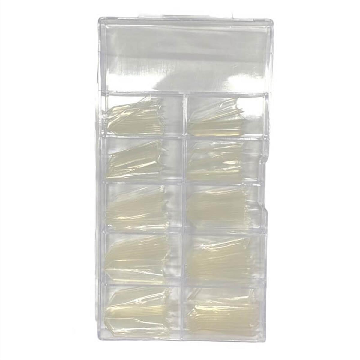 Nail Tips Triangle Clear NTS-46 100pcs