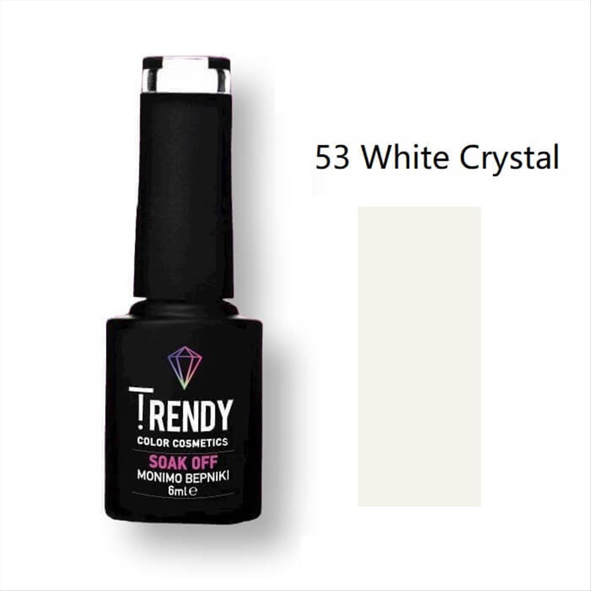 Trendy Soak Off No53 White Crystal 6ml