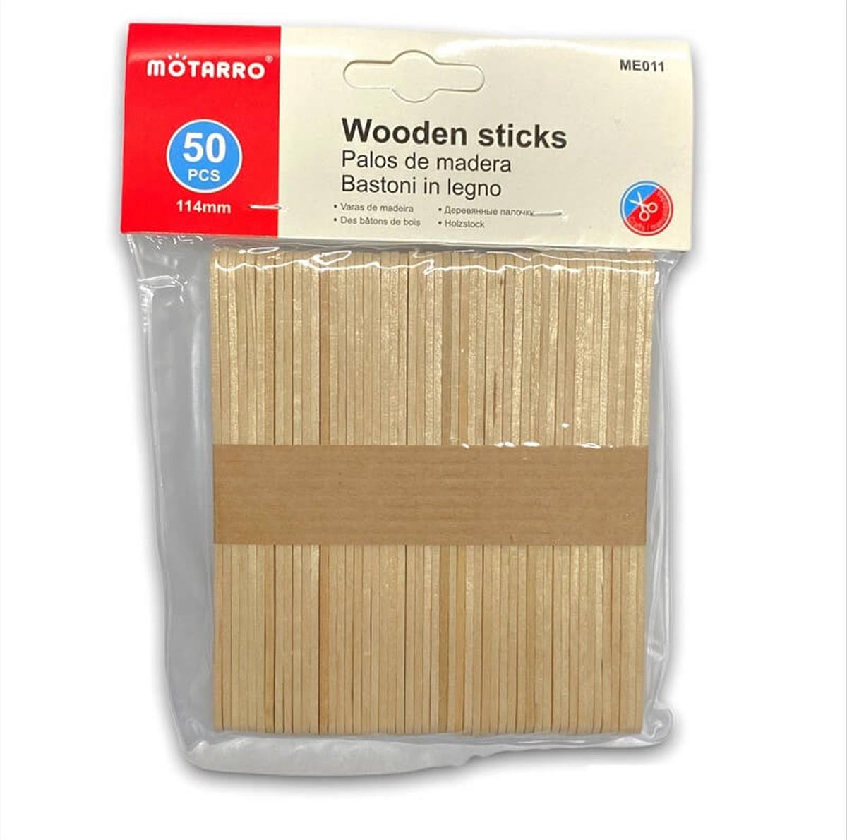 Wooden stick Motarro 50pcs -114mm