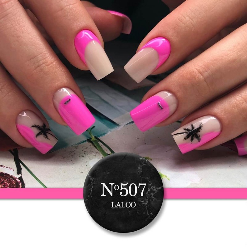 Semi-permanent Nail Polish 507 Pink Neon Laloo 15ml