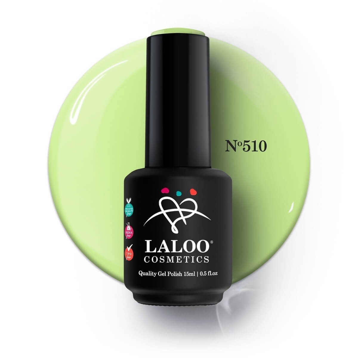 Ημιμόνιμο Βερνίκι 510 Lime Neon Laloo 15ml