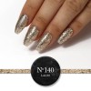 Ημιμόνιμο Βερνίκι 140 Μπρονζέ glitter (χοντρή πούλια) Laloo 15ml