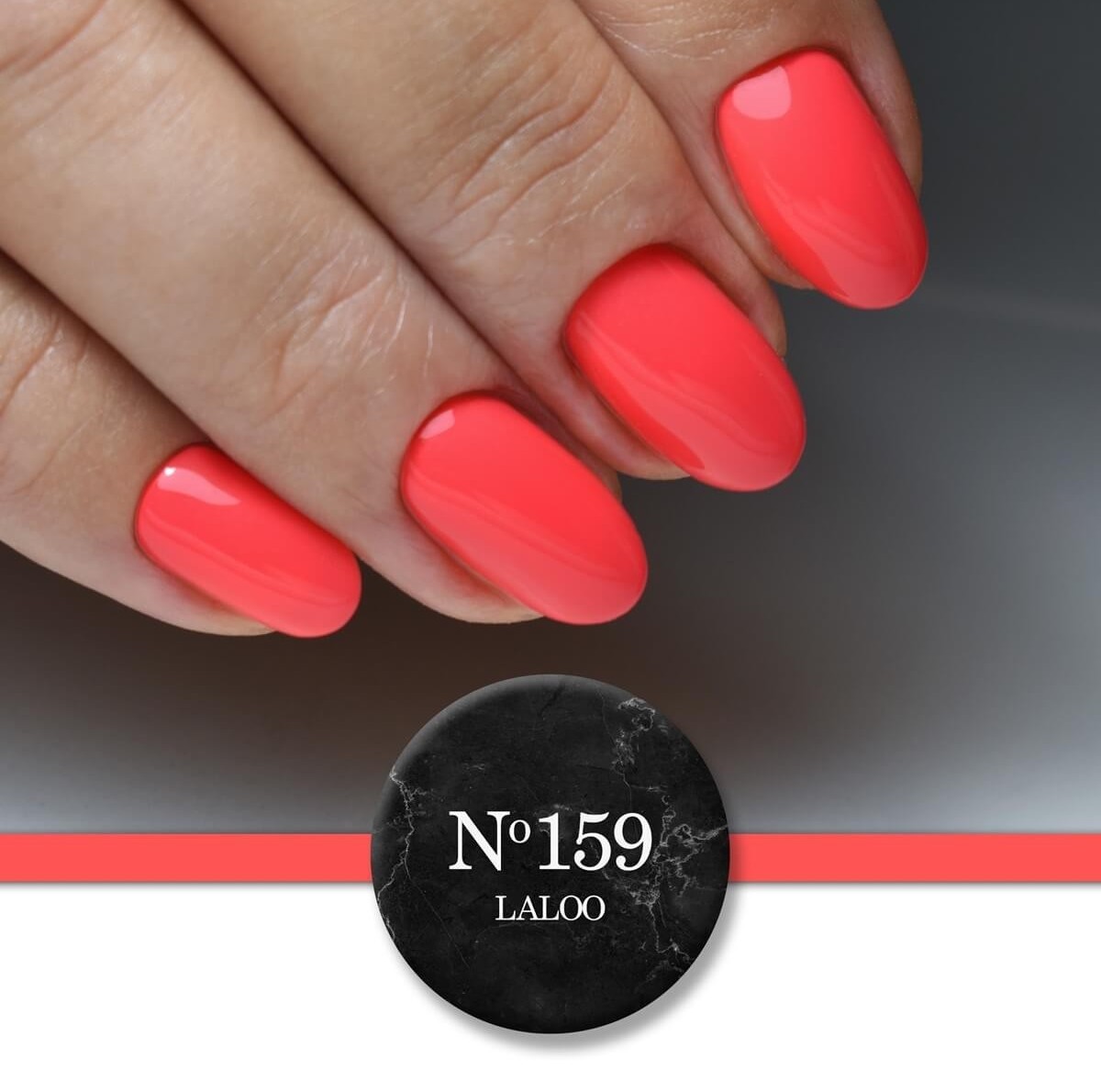Semi-permanent Nail Polish 159 Intense Neon Coral Laloo 15ml
