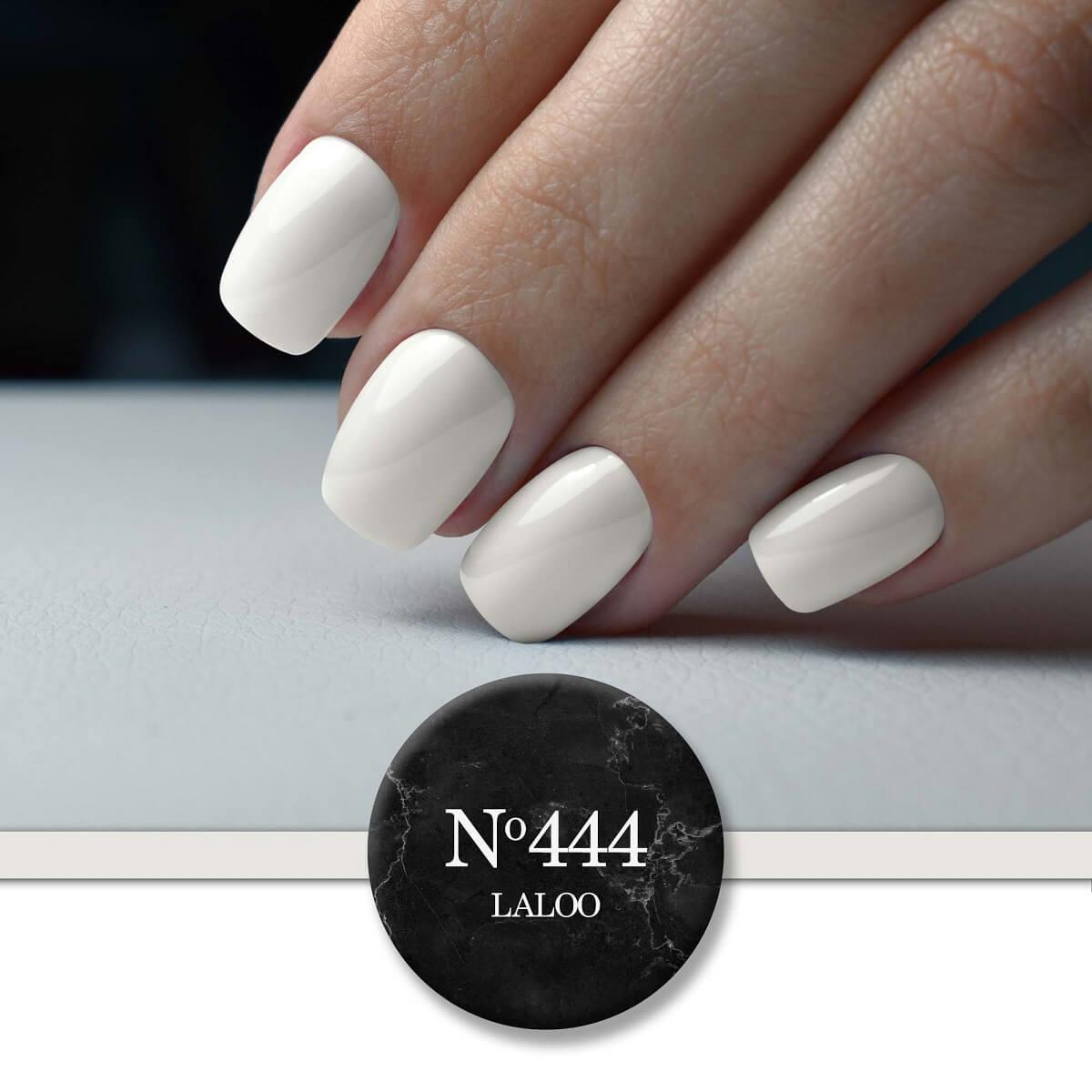 Semi-permanent Nail Polish 444 White (broken) slightly graying Laloo 15ml