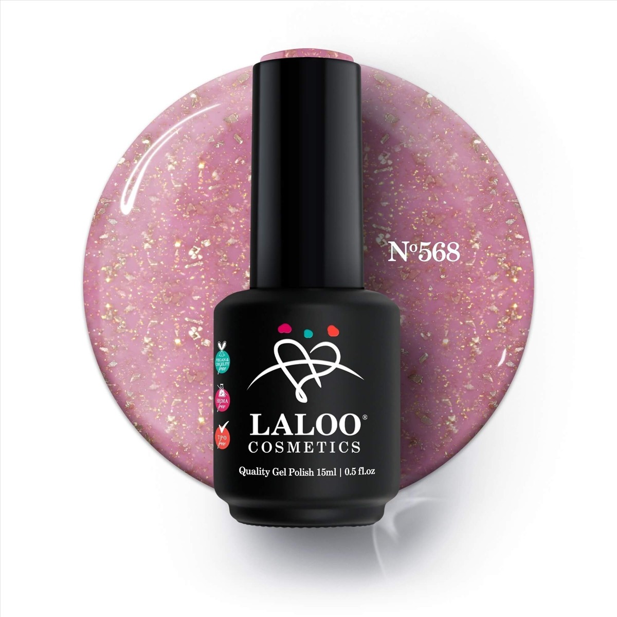 Semi-permanent Nail Polish 568 Honeymoon Laloo 15ml