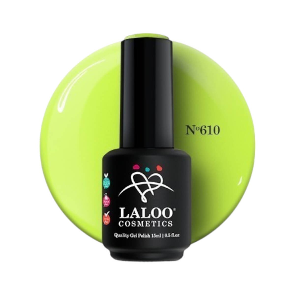 Ημιμόνιμο Βερνίκι 610 Sunny Green Laloo 15ml