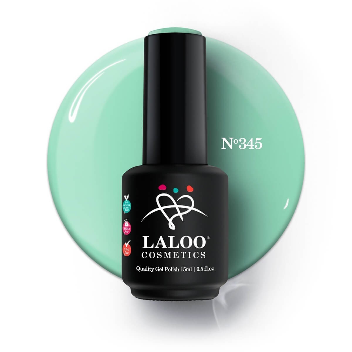 Ημιμόνιμο Βερνίκι 345 Aqua ανοιχτό Laloo 15ml