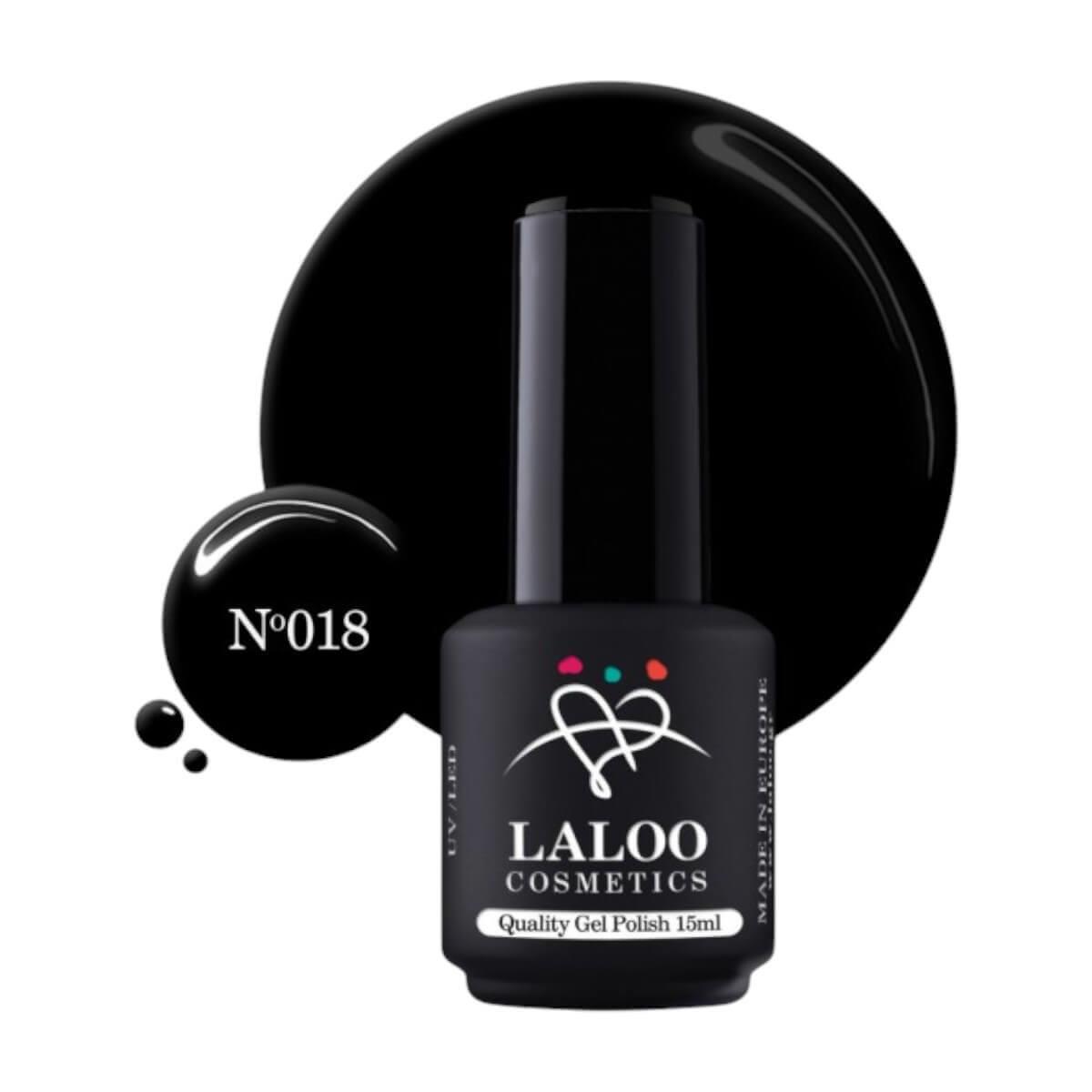 Ημιμόνιμο Βερνίκι 018 Μαύρο Laloo 15ml
