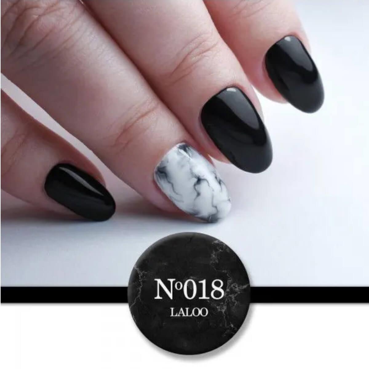 Ημιμόνιμο Βερνίκι 018 Μαύρο Laloo 15ml