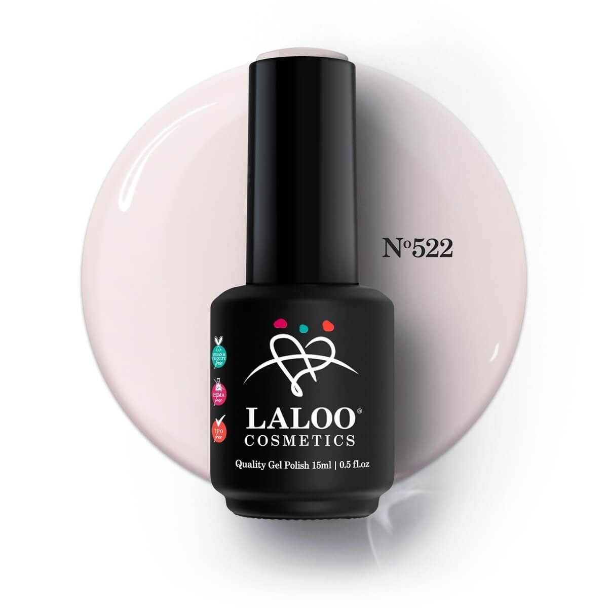 Semi-permanent Nail Polish 522 French Ivory (vanilla French base) Laloo 15ml