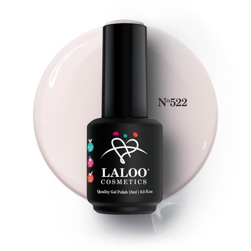 Ημιμόνιμο βερνίκι 522 French Ivory (βανίλια βάση γαλλικού) 15ml Laloo