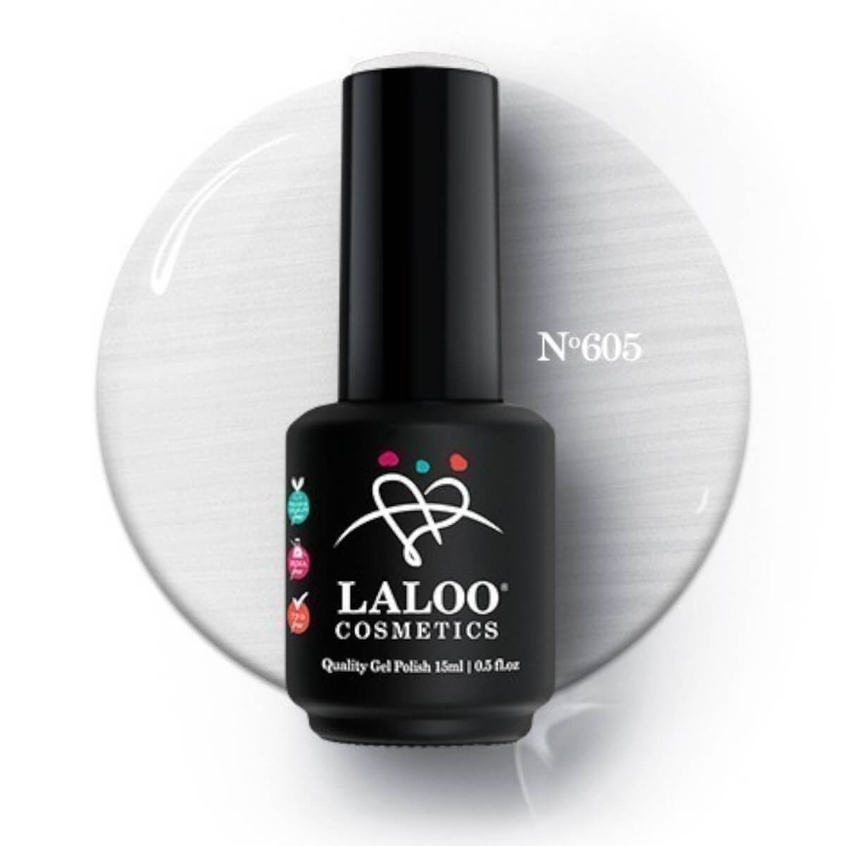 Semi-permanent Nail Polish 605 Pearl Splash Laloo 15ml